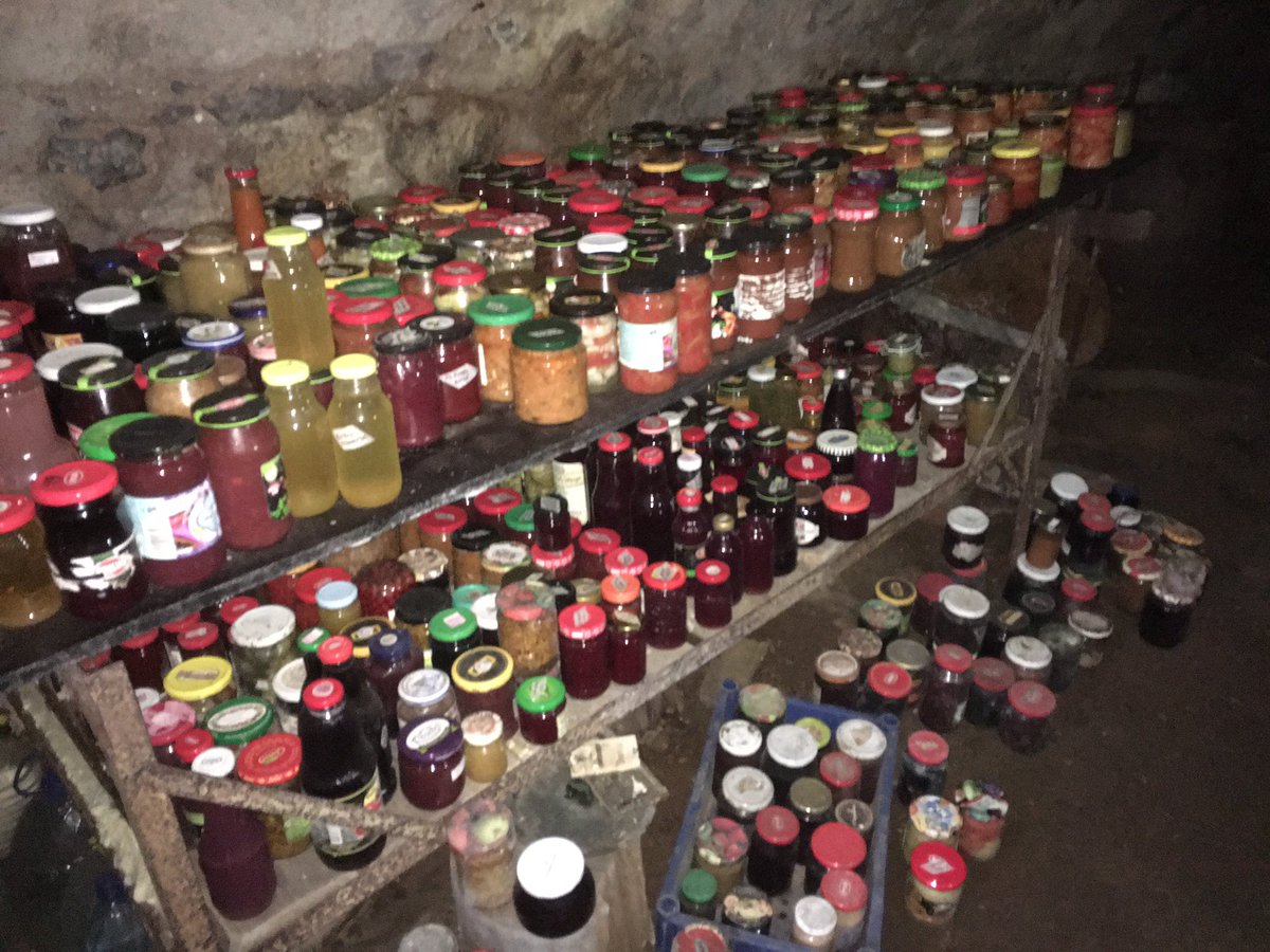 SmallholderIRL's tweet photo. Here’s the jam, pickles, juices, canned stuff etc stash, I know what you’re thinking... not enough right ? #basementtalk https://t.co/5DDdE9KdGm