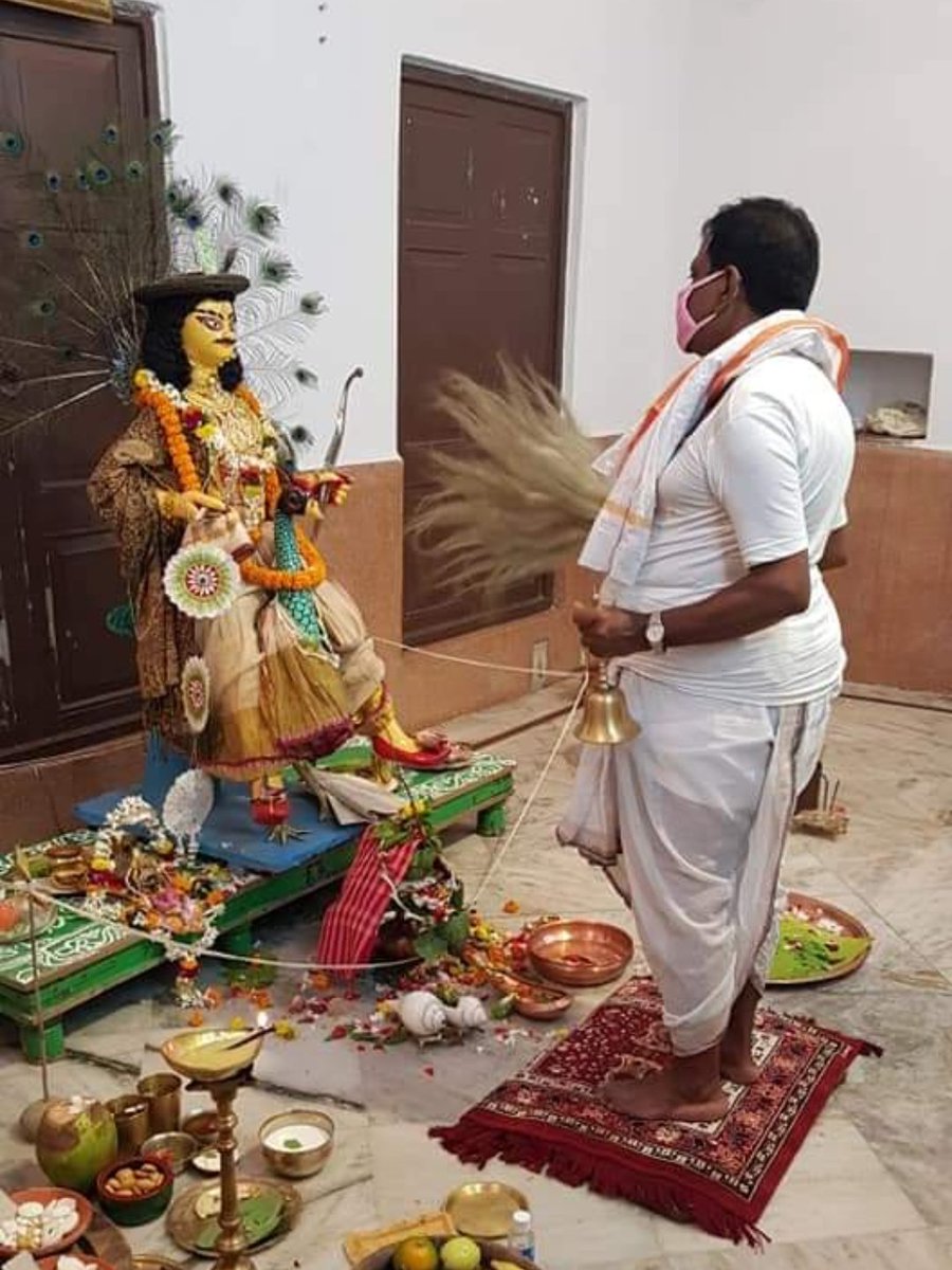 Kartikeya puja in dawn bari, Kolkata. I've posted their rifle shooting video before.