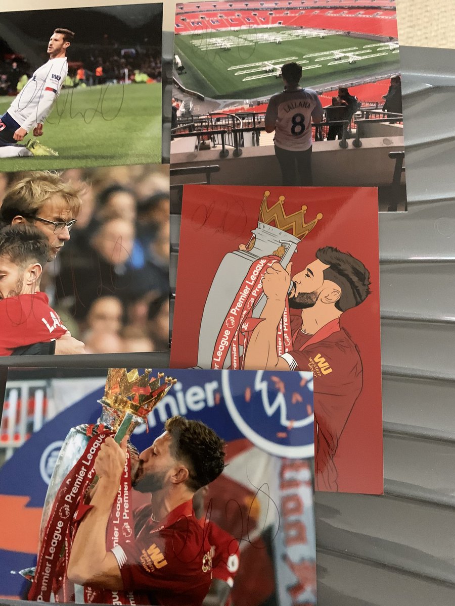 Woow, I don’t really know what to say but thank you so much <a href="/officialAL20/">Adam Lallana</a> for responding to my letter and sending back my stuff signed 🤩😭 I’m so so grateful ❤️ I hope I didn’t send too much 😬😅 love you😘 #YNWA