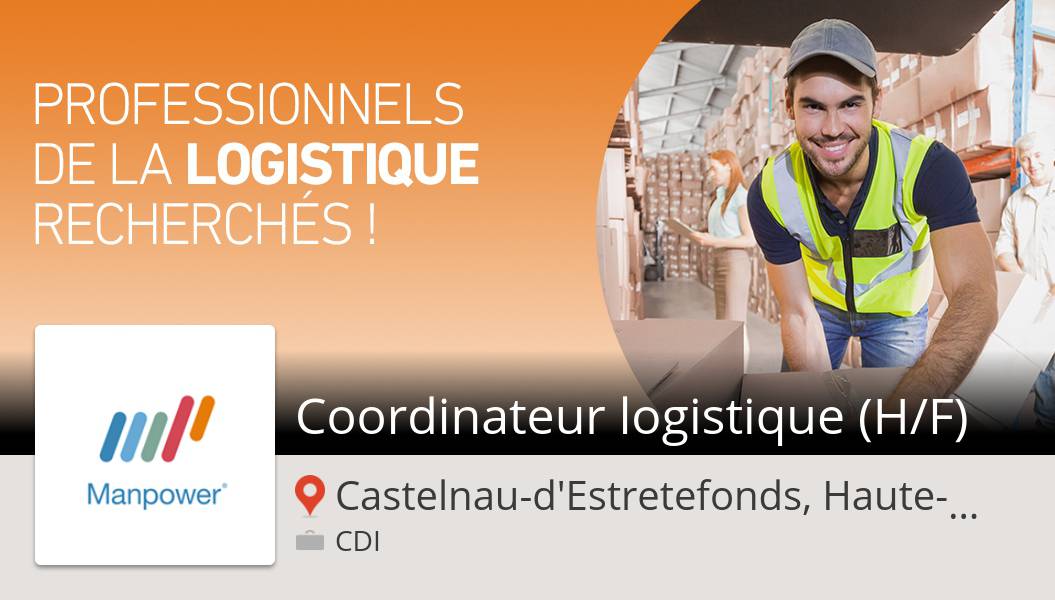 BorisGOURGUE's tweet photo. Postulez dès maintenant pour #ManpowerFrance en tant que #Coordinateur #logistique (H/F) Castelnau-d'Estretefonds, Haute-Garon...! #job https://t.co/lMI1SBpWvx https://t.co/RHPeO8TUmR
