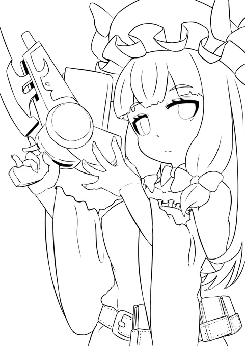 #皆さん線画と塗った後を見せてください 