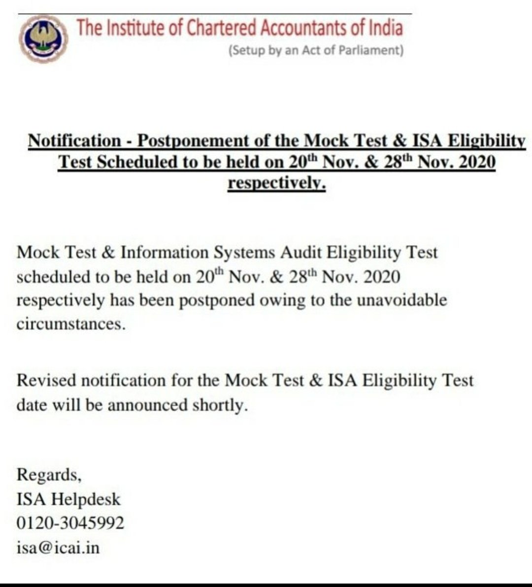 purna_gs's tweet photo. @muhazahmed Hey can u clarify which is the correct notification? I came across this having date 20th Nov in the beginning.. not sure which is the right one. Was there any change in notif subsequently after its first release? #icai #icaiexams https://t.co/lfPvMDiFl2