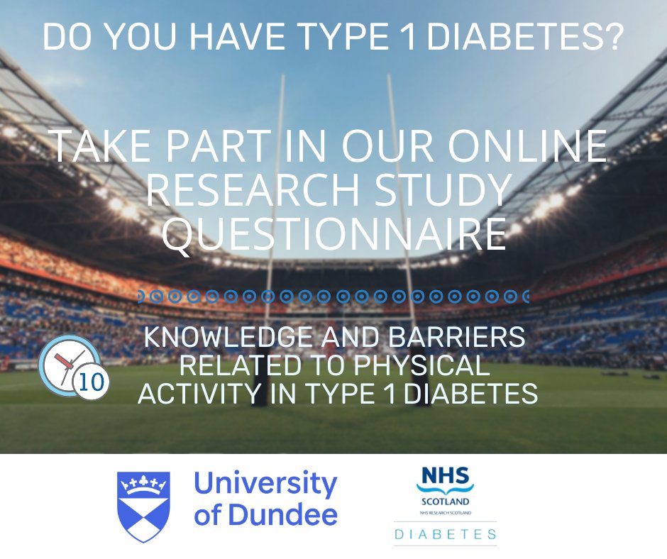 NRSDiabetes's tweet image. FINAL CALL! 🏁🏁
Do you have type 1 diabetes and participate regularly in sport? Please take part in this online research study questionnaire by the University of Dundee, School of Medicine. dundee.onlinesurveys.ac.uk/kbpa-t1d #T1Diabetes #sport #exercise