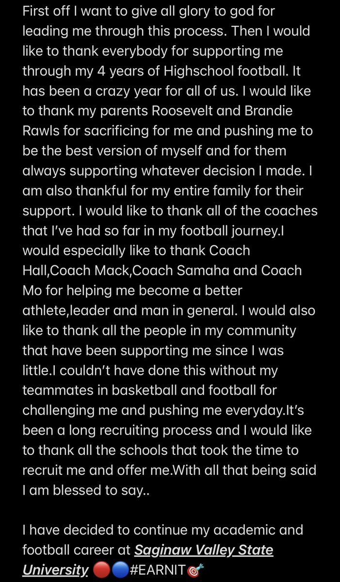 B_Rawls6's tweet photo. Earn It!🎯🔴🔵 @rbrady1313 @DB_McKeown @PrudhommeSVSU @AntaiwnM @svsu_football https://t.co/q8T7uJWNAi