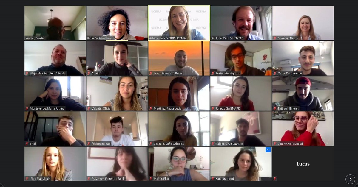 ExceliaGroup's tweet photo. #MirrorClass with our partner @UCEMA_edu #Argentina 
“The role of business model #innovation in the #hospitality industry during the #Covid_19 crisis”

➡️Simultaneously at 2 different institutions, jointly by 2 faculty members : @martinkrause #UCEMA &amp; Andreas KALLMUENZER #Excelia https://t.co/mHJt6Kojyo