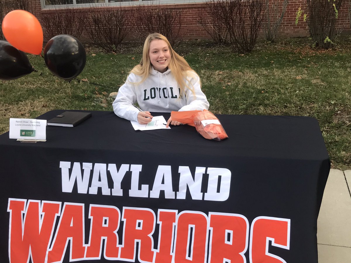 Congrats RemDog! NLI to the Greyhounds of Loyola Maryland. <a href="/EmiscaSwim/">EMISCASwim</a> <a href="/WaylanAthletics/">Wayland Athletics</a>