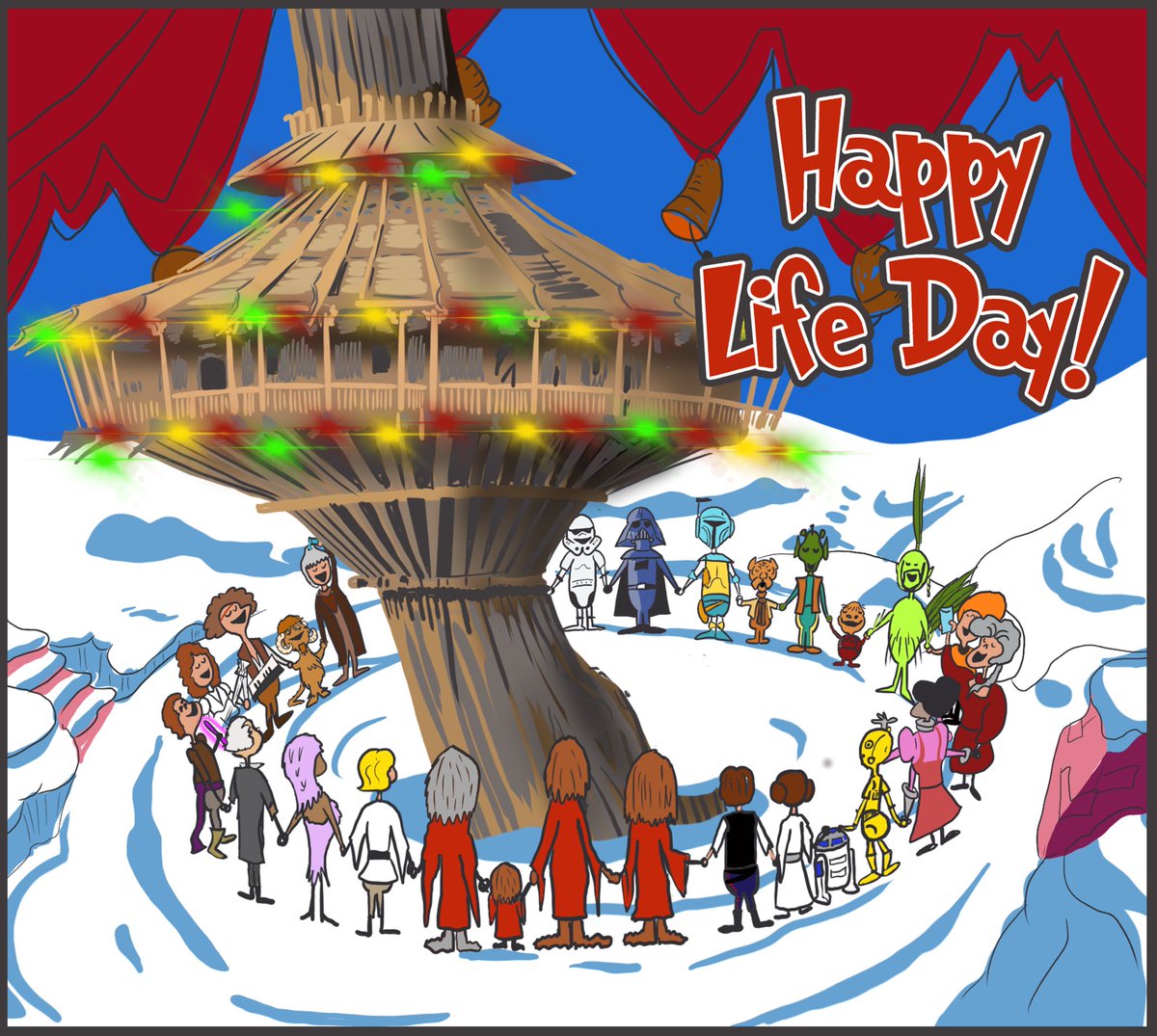 TechnoRetroDads's tweet image. We hope you celebrate a day of peace and harmony on this #LifeDay 
Enjoy some #starwars from the #TechnoRetro Dads 

teepublic.com/t-shirt/655341…