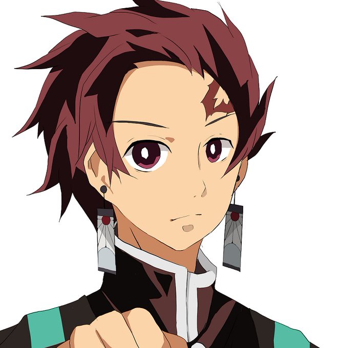 緒々さんがTwitterに投稿した竈門炭治郎(鬼滅の刃)のイラスト。