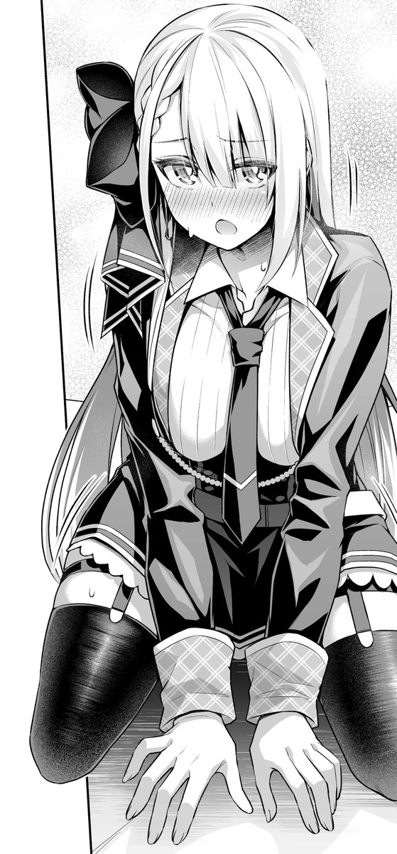 #皆さん線画と塗った後を見せてください モノクロ漫画だとこんな感じ!! こう、もっとペンでかっこうよくなるようにしたいですね!!! 