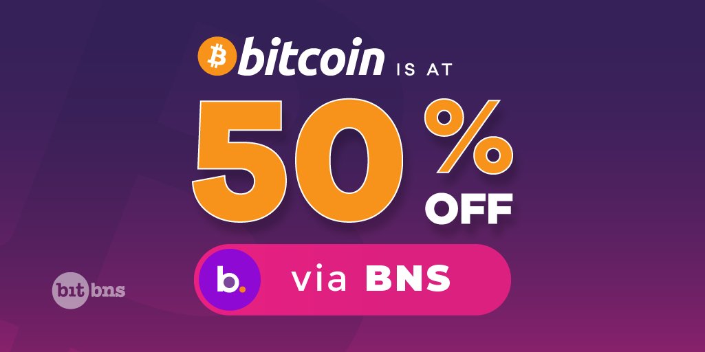 bitbns's tweet photo. Mega Bitcoin Sale! LIVE, 10 #Bitcoin at 50% off. Staking starts 23rd November 12:00 PM IST. For more information, check here: https://t.co/KqJdMM7pXy
#CryptoHiSahiHai #100DaysOfBNS https://t.co/mlbENnPFtX