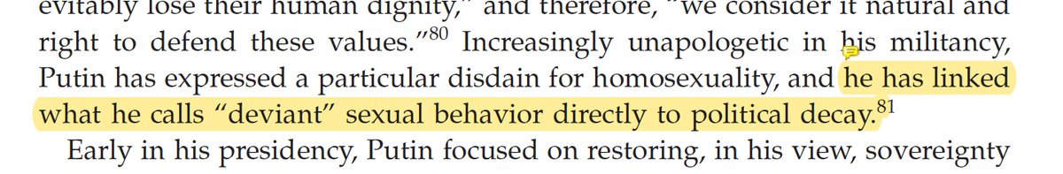 I would have liked to see a more thorough discussion of what Putinism actually is. Say, how different is Putinism from "Pinochetism"? How different is Putin's homophobia from the homophobia of PiS, and one does one allow for Putinism and the other for NATO membership?