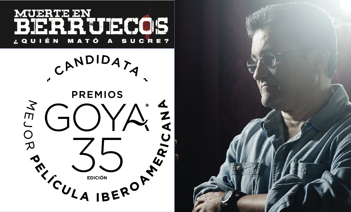 Feliz de acompañar #MuerteEnBerruecos de <a href="/caupolican/">caupolican ovalles</a> Ovalles en la carrera a la #MejorPelículaIberoamericana de los #Goya2021 <a href="/PremiosGoya/">Premios Goya</a> Se proyectará en la <a href="/Academiadecine/">Academia de Cine</a> el 30 de noviembre en el marco de las actividades de la Fundación <a href="/MuerteBerruecos/">Muerte en Berruecos</a> #MEB #QuiénMatóaSucre