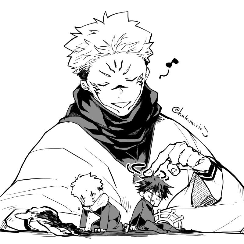 #色んな両面宿儺が見れるタグ
結構描いてた～。 