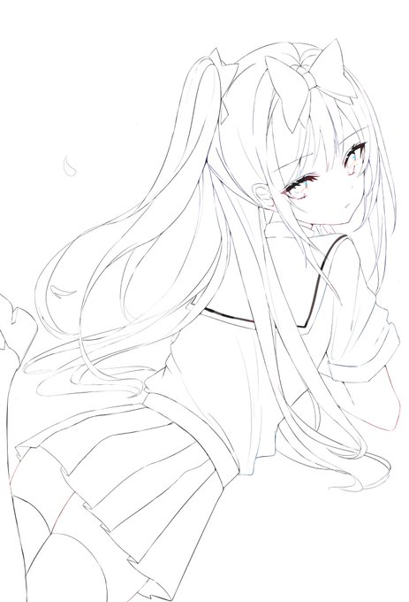 線画は苦手なのでもっと頑張りたい…!
 #皆さん線画と塗った後を見せてください 