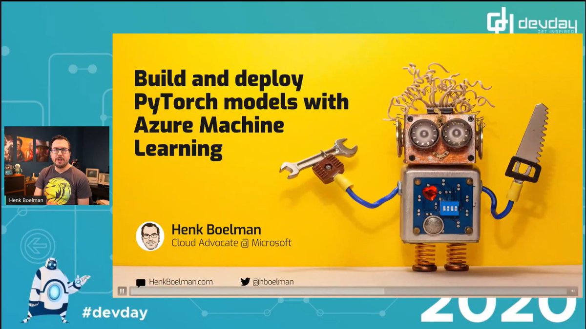 nicktrog's tweet image. It&apos;s @hboelman live 🔴 NOW at #devday2020 in track 2! 
Learn about PyTorch and Azure Machine Learning

live.devday.be/live/19/track-2

#machinelearning #devday