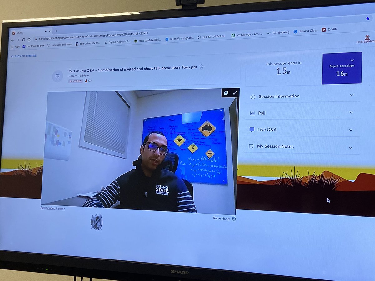 terroir2020's tweet image. Glad to see some Australiana in Fresno! Thank you @LBrillantePhD #ITC2020