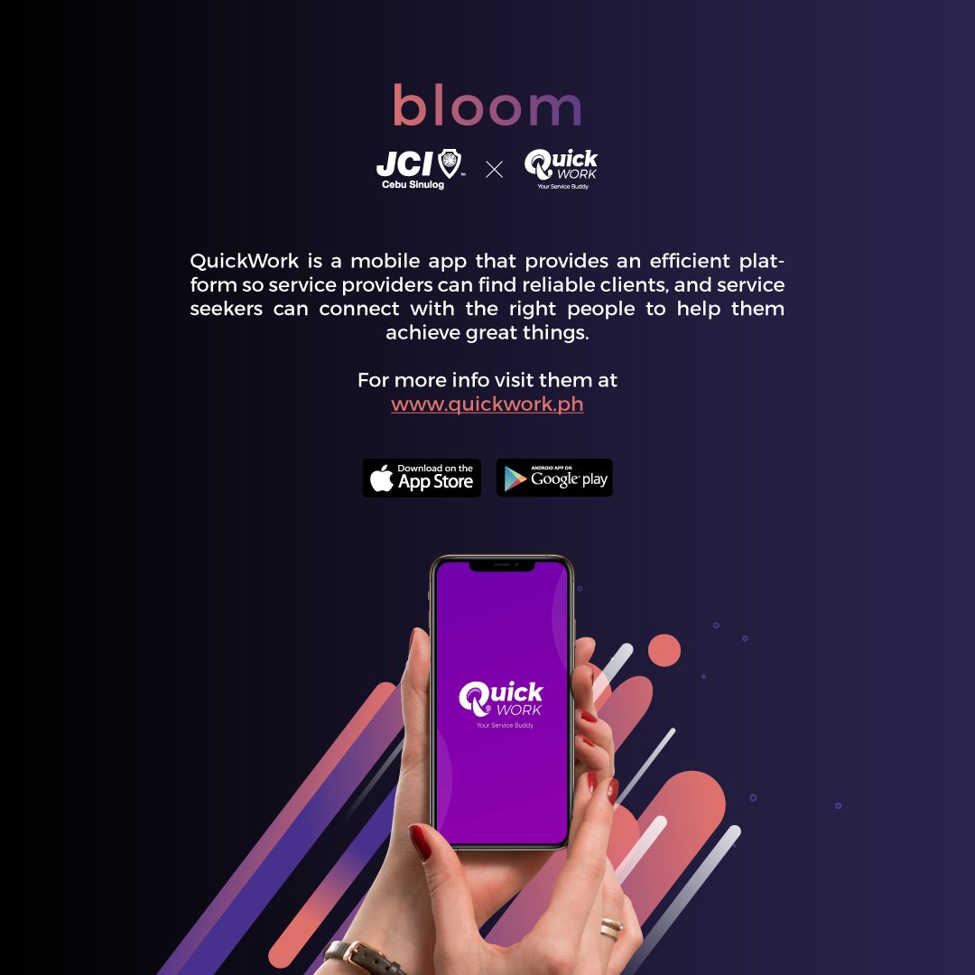 QuickWorkph's tweet image. With the help of JCI Cebu Sinulog, QuickWork &apos;s advocacy to help displaced business find the right customers in a more convenient platform has helped a lot of Cebuanos.

Be part of the answer to change! 
bit.ly/30q3rWE

#Cebu #JCI #JciCebuSinulog #Sinulog #CSI #quickwork