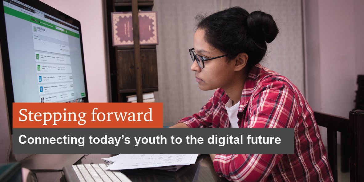 What are 4 stepping stones to enable young people to cross the digital divide? We outline them in our report with <a href="/UNICEF/">UNICEF</a> in support of <a href="/_GenUnlimited/">_GenUnlimited</a>. pwc.to/2IImDJe #NewWorldNewSkills #YouthSkills