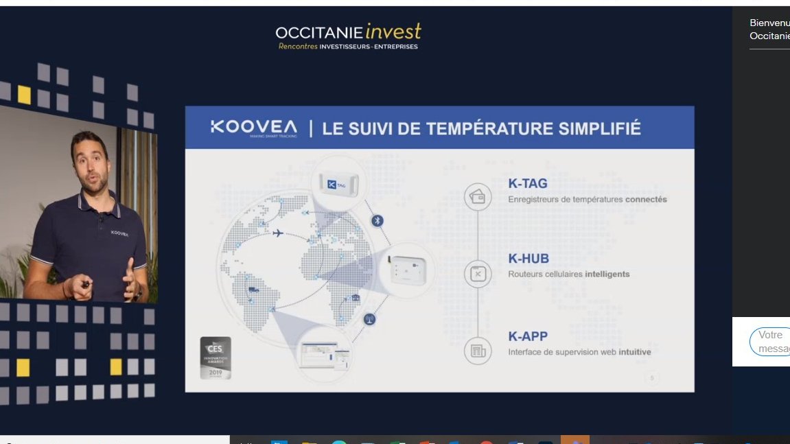 💡🎦PITCHS #Occitanieinvest ! <a href="/adrien_content/">Adrien CONTENT</a> CEO de <a href="/koovea/">Koovea</a> pitch à son tour ! Accompagné par @IMTMinesAlbi @BIC_Montpellier <a href="/CREALIAocc/">CREALIA Occitanie</a> <a href="/ADOCC_/">AD'OCC</a> #RésOip+ **système de surveillance et de suivi de température Plug &amp; Play au travers d’un service simplifié « tout-en-un »**