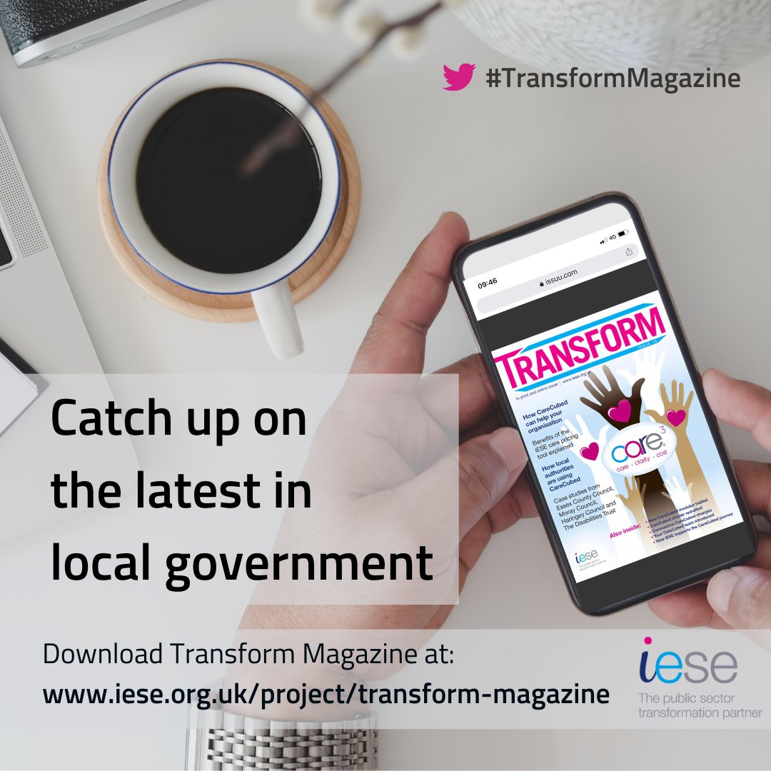 IESECIC's tweet photo. We've got a new edition of #TransformMagazine ready for you to read with your coffee this morning, download your free copy at: https://t.co/kFnpBSdtkN #localgov #sharingbestpractice https://t.co/JaMkUct94a