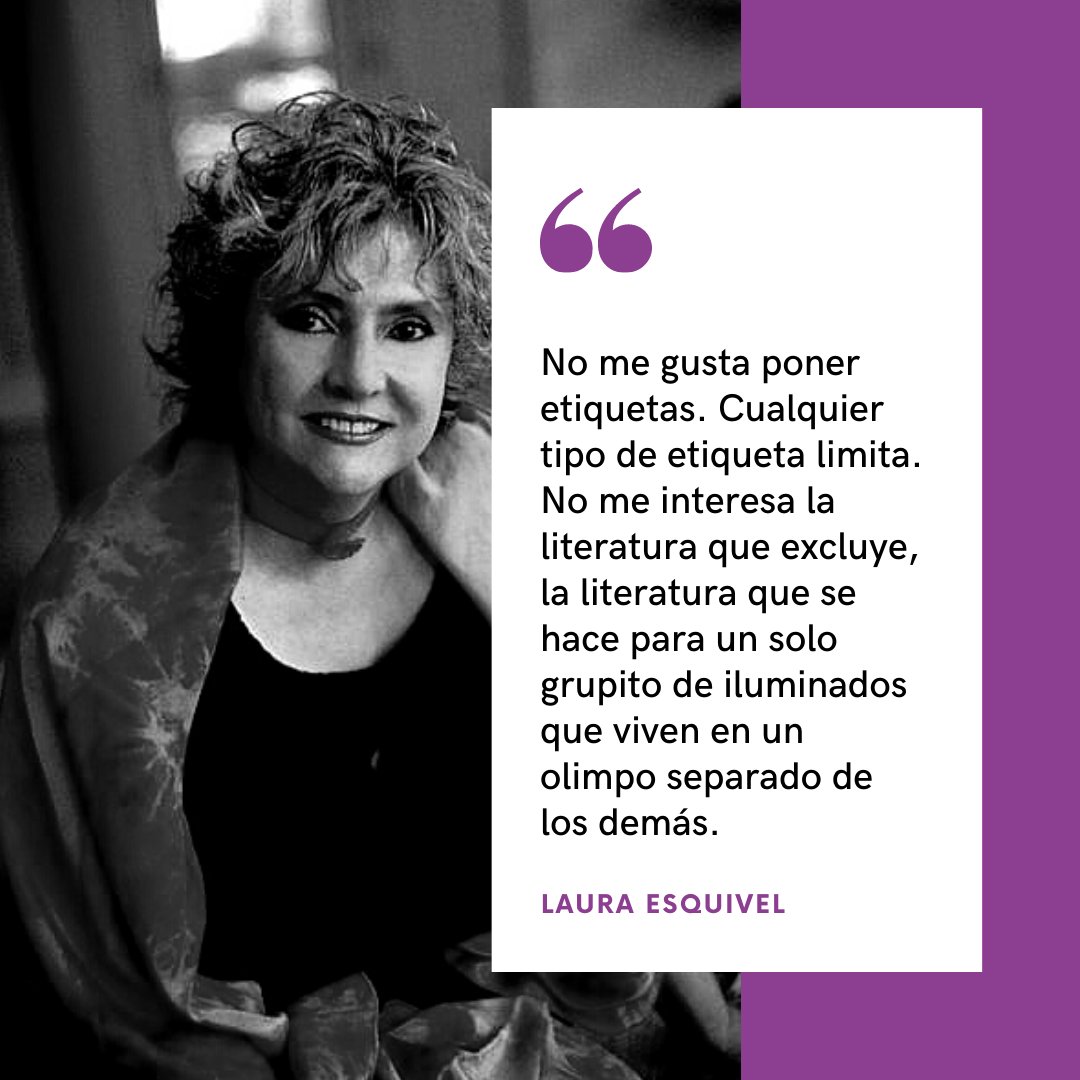 ProsaElasticaAC's tweet photo. ¿Conoces a Laura Esquivel? 

Laura es una escritora y política mexicana, conocida internacionalmente por su novela "Como agua para chocolate" 🍫 

Te contamos más sobre Laura en nuestro último video de '#MujeresyLetras' ➡️https://t.co/SSNbcJfgjO

#LauraEsquivel #escritoras https://t.co/2TesNYirSj