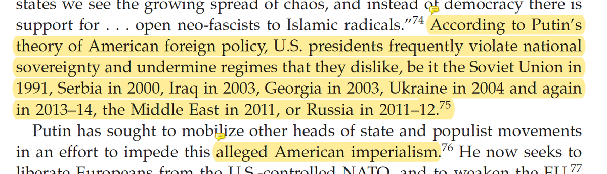 This here. I'd say that it's not only Putin who thinks that there's a tendency for the US to violate national sovereignty and undermine regimes they dislike.