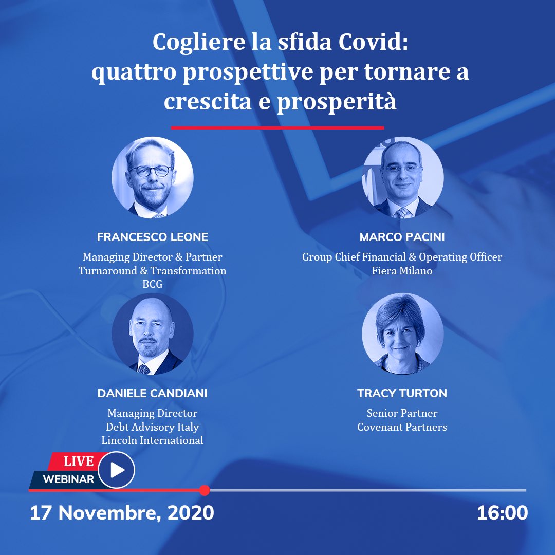 AmChamItaly's tweet photo. Le imprese stanno attuando la trasformazione necessaria per assicurare crescita e prosperitร in un periodo di incertezza di mercato la cui durata รจ al momento ancora indefinita? Quattro testimonianze: @BCGinItaly @FieraMilanoSpa @LincolnInt e #CovenantPartners
Oggi ore 16! https://t.co/PQmRe6A1iC