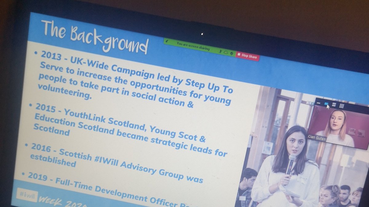  @CianGullen is kicking us off with a bit of a background to the  #IWill campaign & what it means to be an  #IWill ambassador  #PowerOfYouth