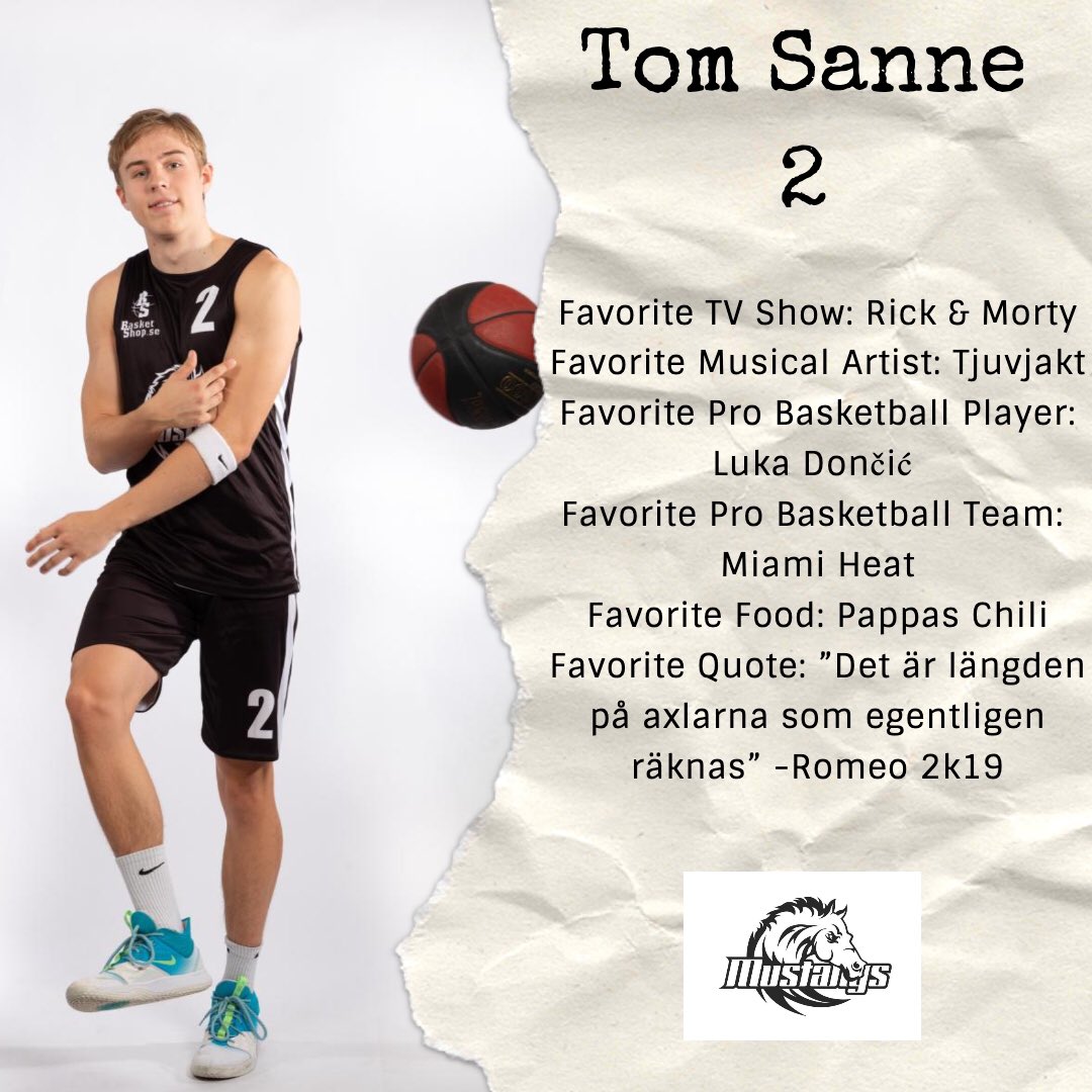 RIGMarkBG's tweet photo. Also representing the class of 2021 is #2 Tom Sanne 185cm (6’1”) Guard from Täby, Sweden

#rigmarkmustangs https://t.co/hcIZ8YvBwJ