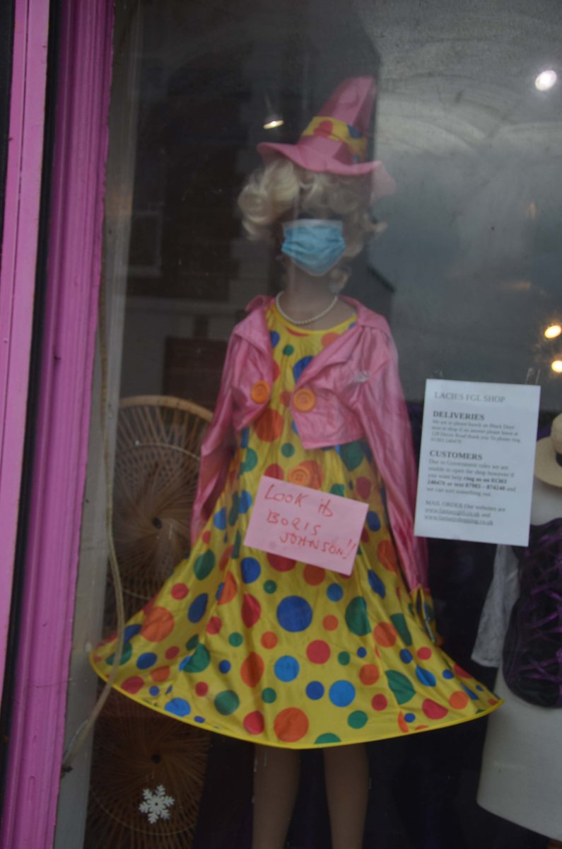 LACIESFGL's tweet photo. Boris Johnson spotted in isolated in a Folkestone shop window #lacies #doverroad @Kent_Online @bbcsoutheast @itvmeridian https://t.co/kYmNMVbcPi
