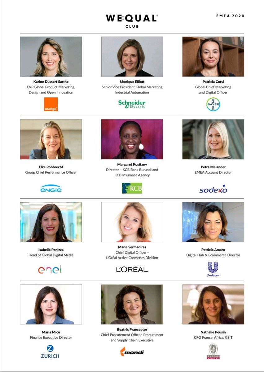 WeQualGlobal's tweet image. WeQual EMEA Finalists Announced - WeQual seeks to identify and showcase senior female leaders ready to take the step up to the Global Executive Committee within the world’s largest companies. 

We are excited to announce the finalists below. 

#leadership #business