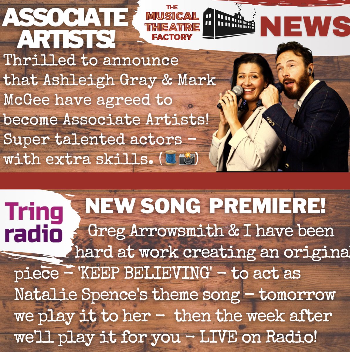 the_MT_factory's tweet photo. #NewsDayTuesday

Good News!

#LifeStories #Broadway #WestEnd #Birthdays #Anniversaries #Musicals #Online #MakeitAMusical  #Weddings #Virtual #Party #Events #Souvenir #Celebration #ThankYou #Grateful #Love #Surprise #Bespoke #MusicalTheatre #Christmas2020 #Gifts #UniqueGifts https://t.co/KB0Pwz1goR