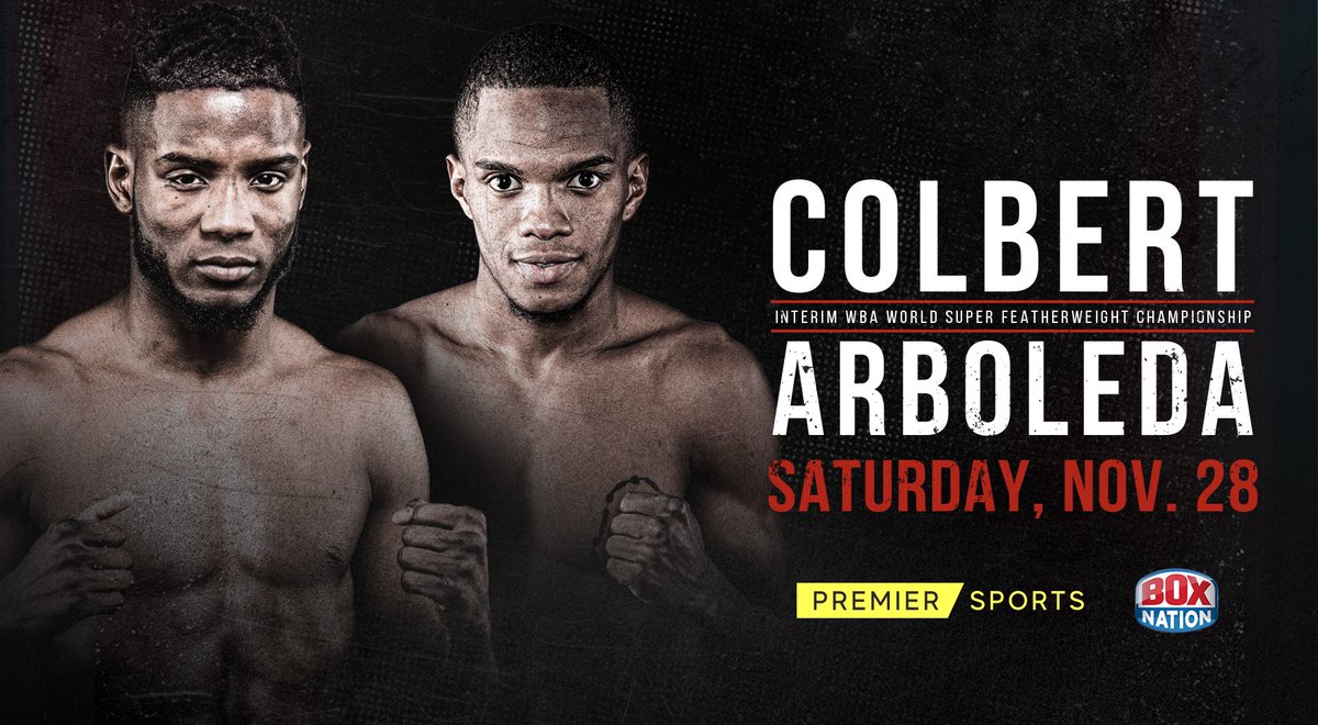 ๐๐๐
๐บ๐ธ Chris Colbert ๐ Jaime Arboleda ๐ต๐ฆ
๐บ Live on BoxNation
๐
Sun 29th Nov
๐ฅ WBA Super featherweight Interim Title
#ColbertArboleda https://t.co/vtHKyQ6JOc