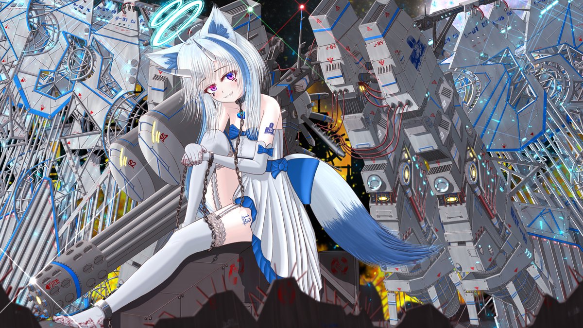 さばにけん Sv2ken 凄く綺麗で美しくて都市残骸の迫力と繊細さが素晴らしい 金属の天使ちゃんがかわいい やはり大野田さんの描くイラストは可愛さと迫力と細かさが両立していて好きです