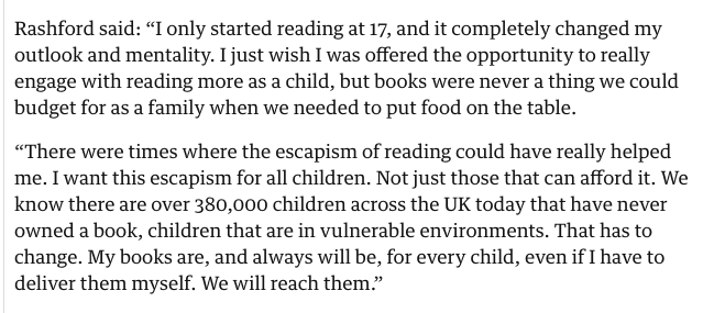 Baddiel's tweet photo. Food for the minds of children now from @MarcusRashford. Good on him. https://t.co/VSCbQsP937