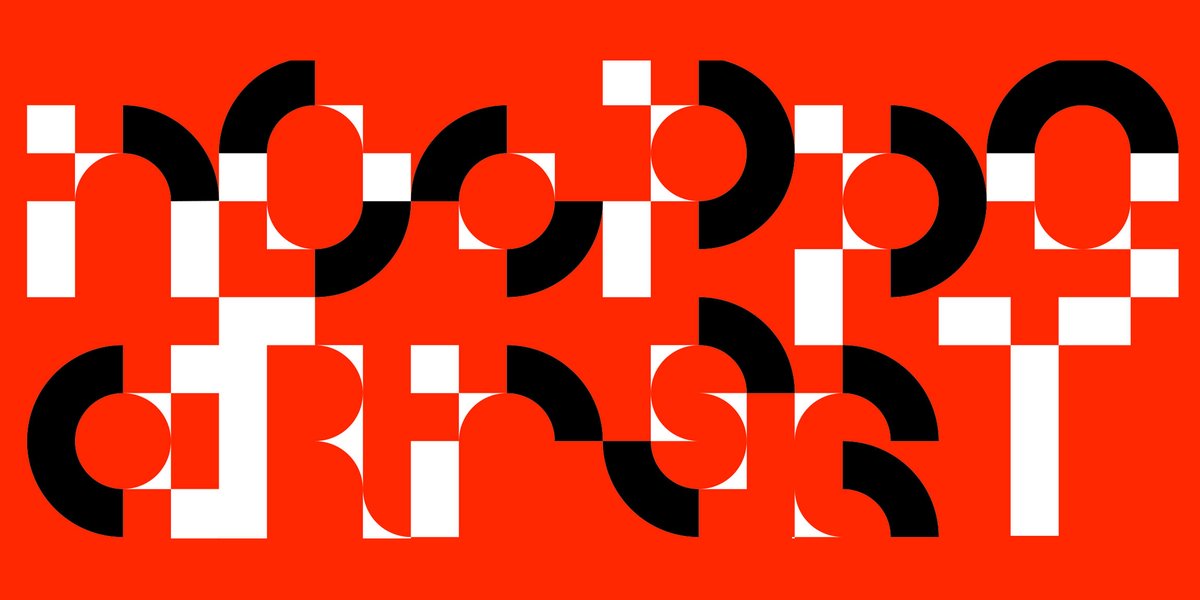 AIGAeyeondesign's tweet photo. .@natashaldesign and @PMcNeil3 collaborate on a new typeface made from three different geometric modules inspired by Josef Albers, Herbert Bayer + Harold Pinter > https://t.co/PxxN0X3T17 https://t.co/9oCABNOFDx