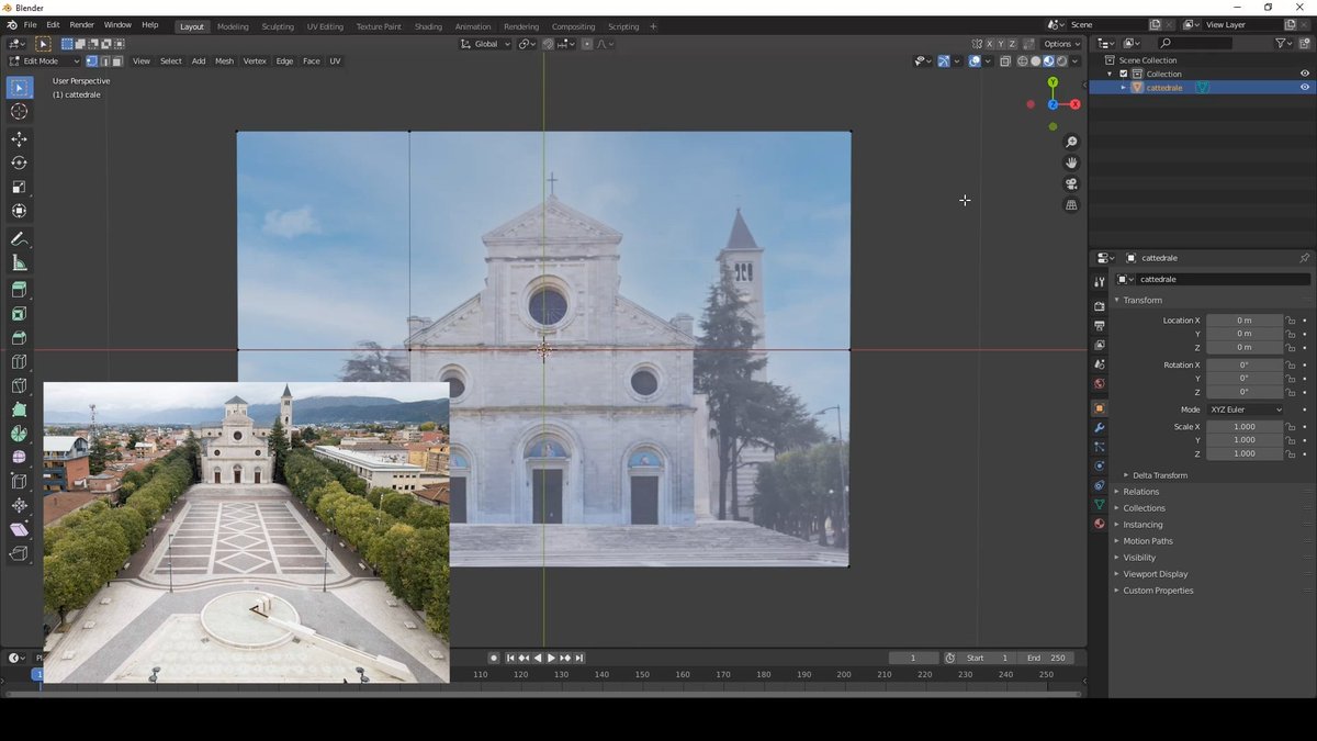 VRforArch's tweet photo. Aperitivo is forbidden during Covid-19 times, so I decided to model the main square of my town to organize virtual aperitivos in the future :) https://t.co/Zfg12mcOAj https://t.co/ao0RCXBQnI