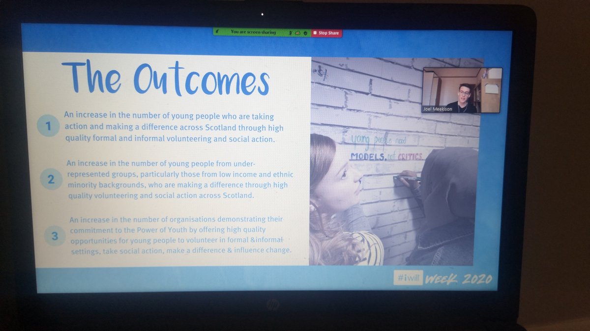 We believe that we can create a culture in Scotland where all young people can take action & volunteer! #IWill ambassador  @JoelMeekison is taking us through our new five year strategic plan which was shaped by young people! Watch this space for the launch later 