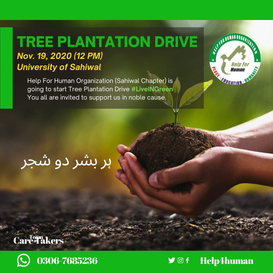 SaimaPerveen15's tweet photo. #LiveInGreen
*🌳Tree Palntation Drive*
*ہر بشر دو شجر*🌱🌱
Date: 19 Nov 2020
Time : 12 Pm
Location: University of Sahiwal
#Help4human #LiveInGreen
@H4HORG
@Mepathfinder https://t.co/8LFyLQsVts