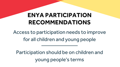 CYPCS's tweet photo. At the ENYA Conference young people came up with 7 main recommendations around how participation can improve, and on what needs to change in our societies across Europe 👇 #ENOC2020Conference #PromotingCRIA https://t.co/OQXOhckkLd