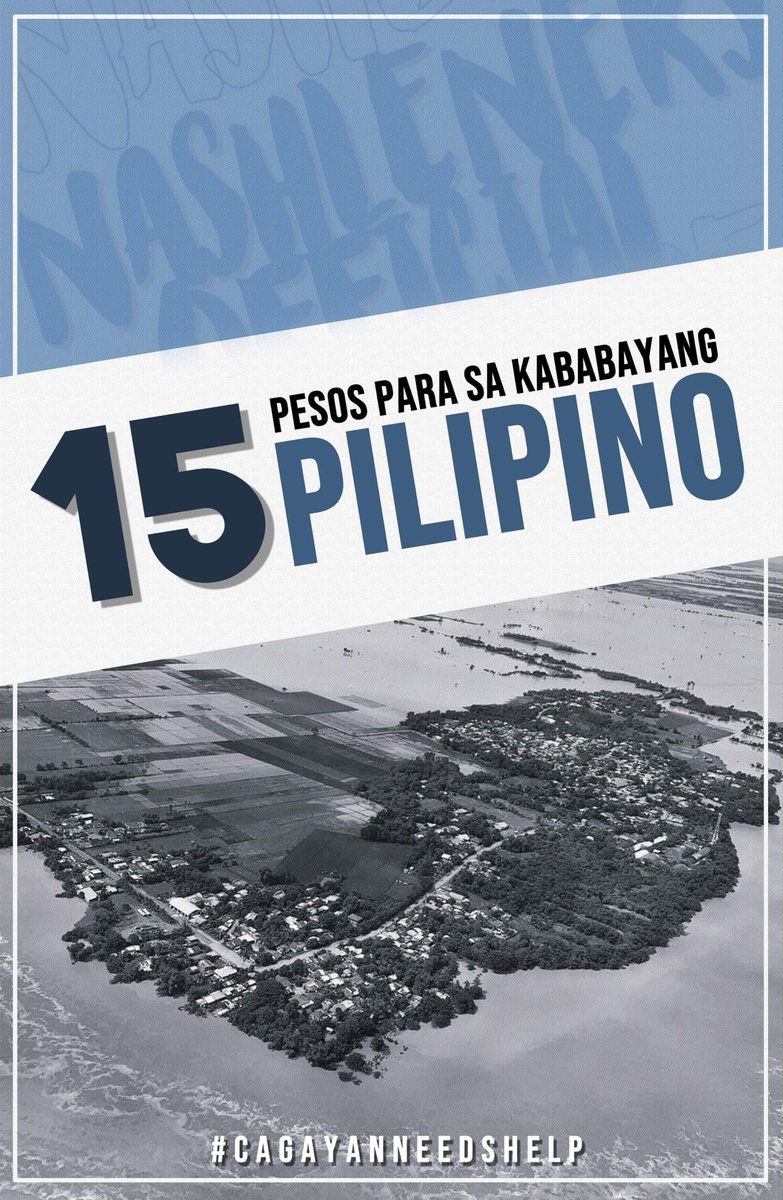 NashLenersOFC's tweet photo. ‼️WE'RE STILL CALLING FOR DONATIONS ‼️

15 PESOS PARA SA CAGAYAN: The NASHLENERS OFFICIAL Donation Drive Project

This past week has been heavy for the country. Due to the recent typhoons (Quinta-Ulysses), many of our kababayans are greatly affected. https://t.co/JnchfMI9su