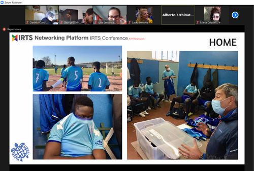 UispAbroad's tweet photo. #IRTSnetwork @ISCA_tweet conference @urbisnauta @libnantes focused on key words: home, community, language, journey. We need an ecosystem where people could live together. Sport have crucial role, we have to learn from the skills nd know how refugees have. @UispNazionale https://t.co/m0wHD3EwDz