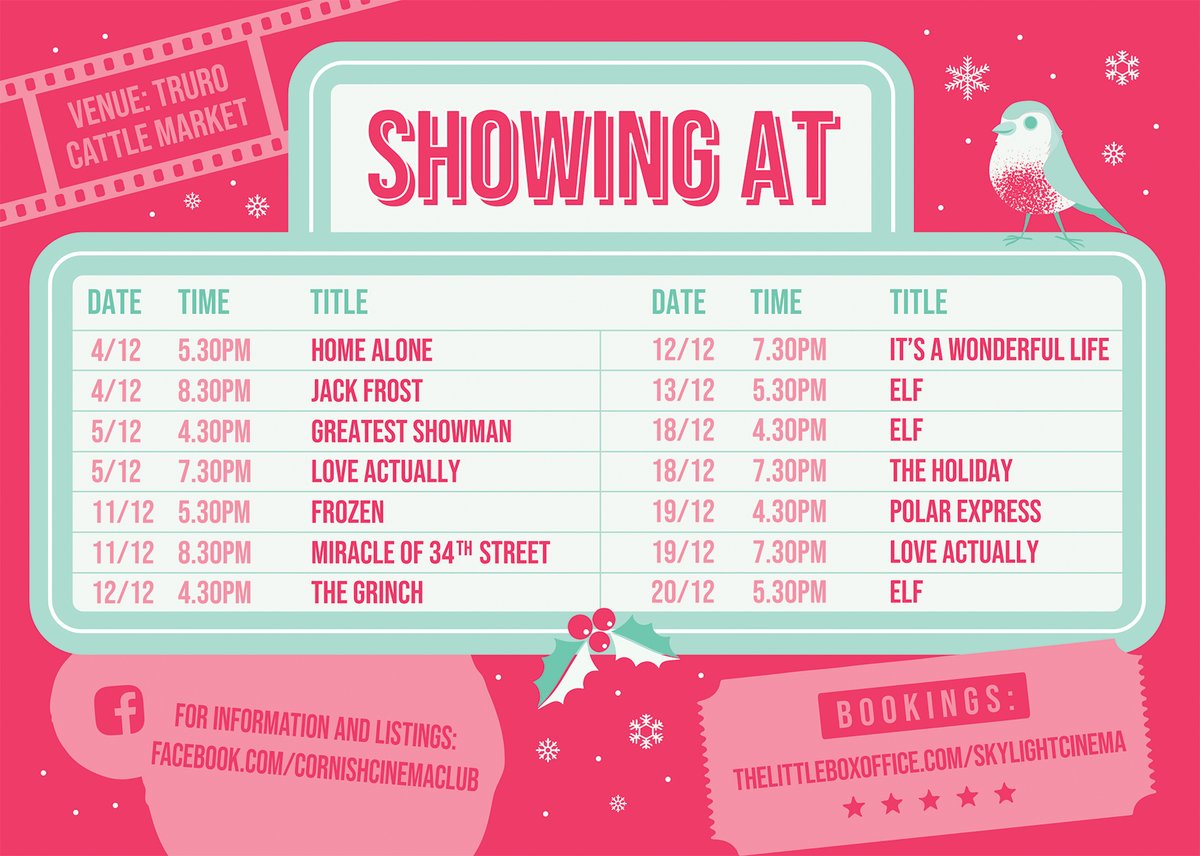 Steph_L19's tweet photo. Anyone done an outdoor cinema before? We are lucky to have @skylight_cinema supporting @cornwallairamb this festive season. For every tickets sold they will donate £1. Check out their listings below. Thank you !! #outdoorcinema #cornwall #ChristmasMovies https://t.co/dUCl5Hyobq