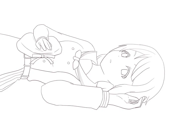 #皆さん線画と塗った後を見せてください
あの線からこの絵が!?ってぐらいにはなりたい 