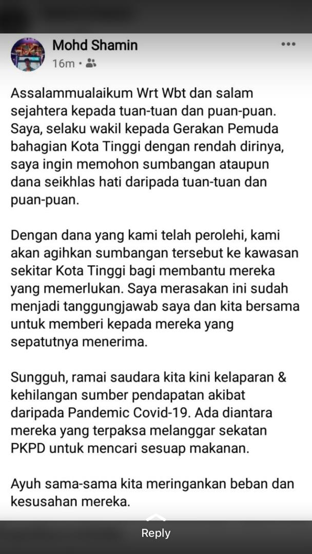 _ungkurazali's tweet photo. Mintak tolong sebarkan seperti sebar fitnah. 
Gerakan Pemuda Charity
Boleh follow ig kami : gerakan_pemuda2020 https://t.co/QG7VGdy7Q2