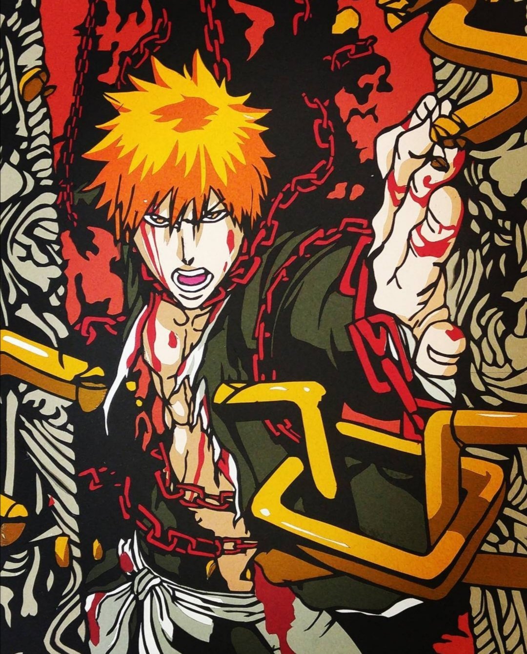 かいわれめかぶ カラー切り絵 ブリーチ 切り絵 カラー ブリーチ Bleach 卍解 黒崎 一護 T Co Nmpfuoba61 Twitter