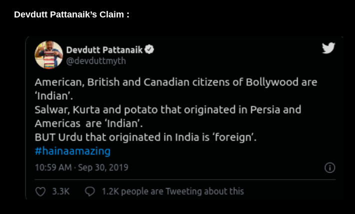 Case 6 @TIinExile : Even the word "Urdu' is a foreign Turkish word meaning "military camp"Urdu was born in invader camps.Until 1800,there was no such thing as "Urdu language"The language was simply called Hindi.In 1800,poet Mashafi was the first one to call this language"Urdu"