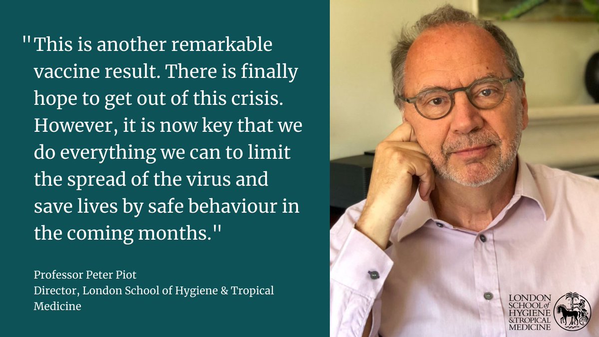 Peter Piot comments on the latest Moderna COVID-19 vaccine development: "This is another remarkable result. There is finally hope to get out of this crisis. However, it is now key that we do everything we can to limit the spread of the virus and save lives by safe behaviour in the coming months."