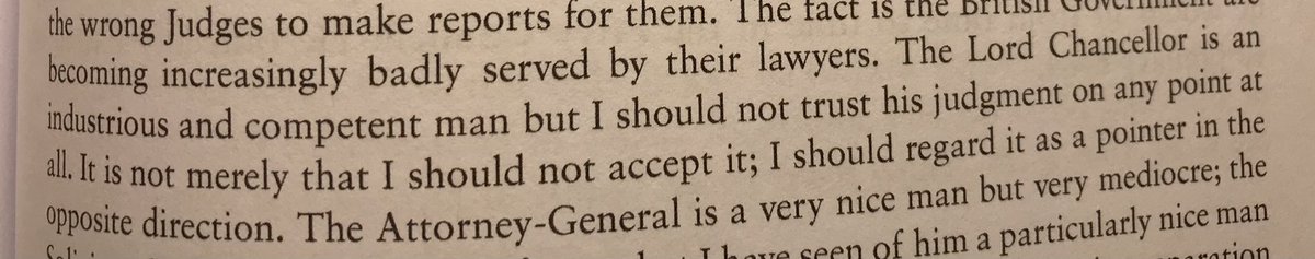TribeBankruptcy's tweet photo. Lord Devlin on Viscount Dilhorne (“Bullying-Manners”) from Justice Sackar’s excellent new @hartpublishing book on #LordDevlin - a prelude to Lord Devlin’s Bodkin book critique of “Reggie”? https://t.co/f4rSHMSqvm