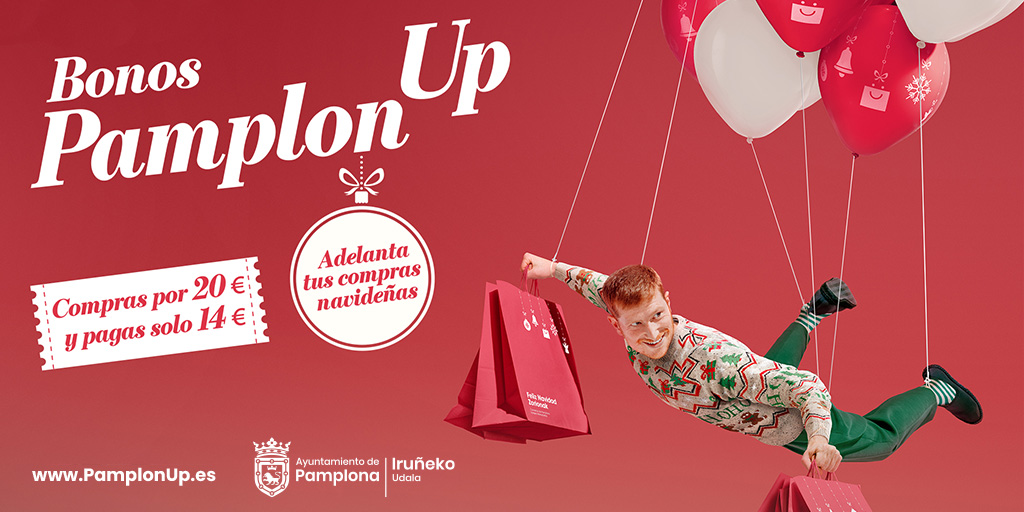 Pamplona_ayto's tweet photo. Mañana miércoles se pondrá ya a la venta la segunda remesa de bonos #PamplonUP 🛍️🔛🛍️🔛

📢📢📢 No te pierdas, mañana, la presentación en rueda de prensa de esta nueva edición y todos sus detalles
📺 https://t.co/STv5pyrVOD
🕚 11:00

https://t.co/VOdof12dJ8 https://t.co/Y2OQVw5N2x